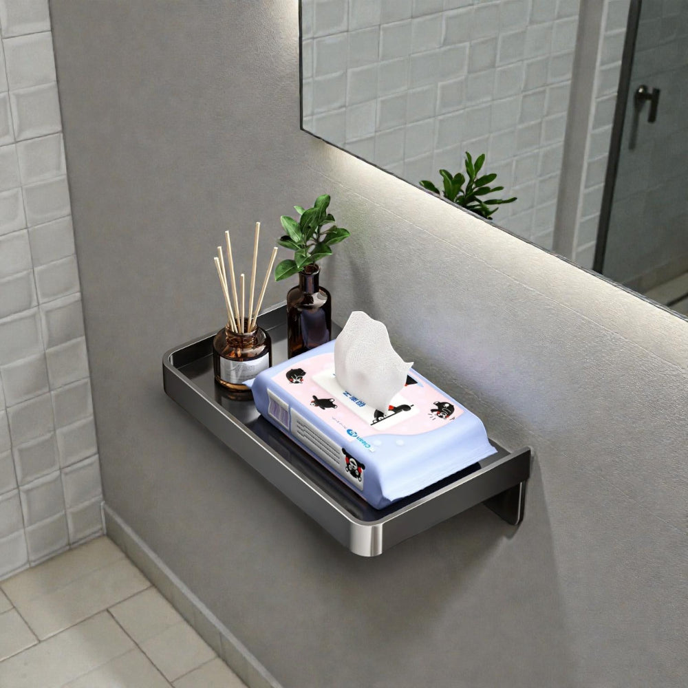 Étagère Murale Métallique De Salle De Bain À Fixations Invisibles