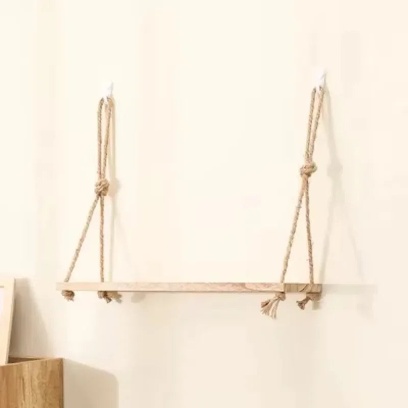 Étagère Murale Suspendue Style Échelle En Bois