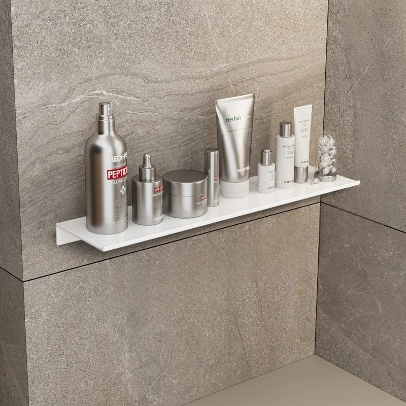 Étagère Murale Métallique De Salle De Bain À Fixations Invisibles Pour Accessoires