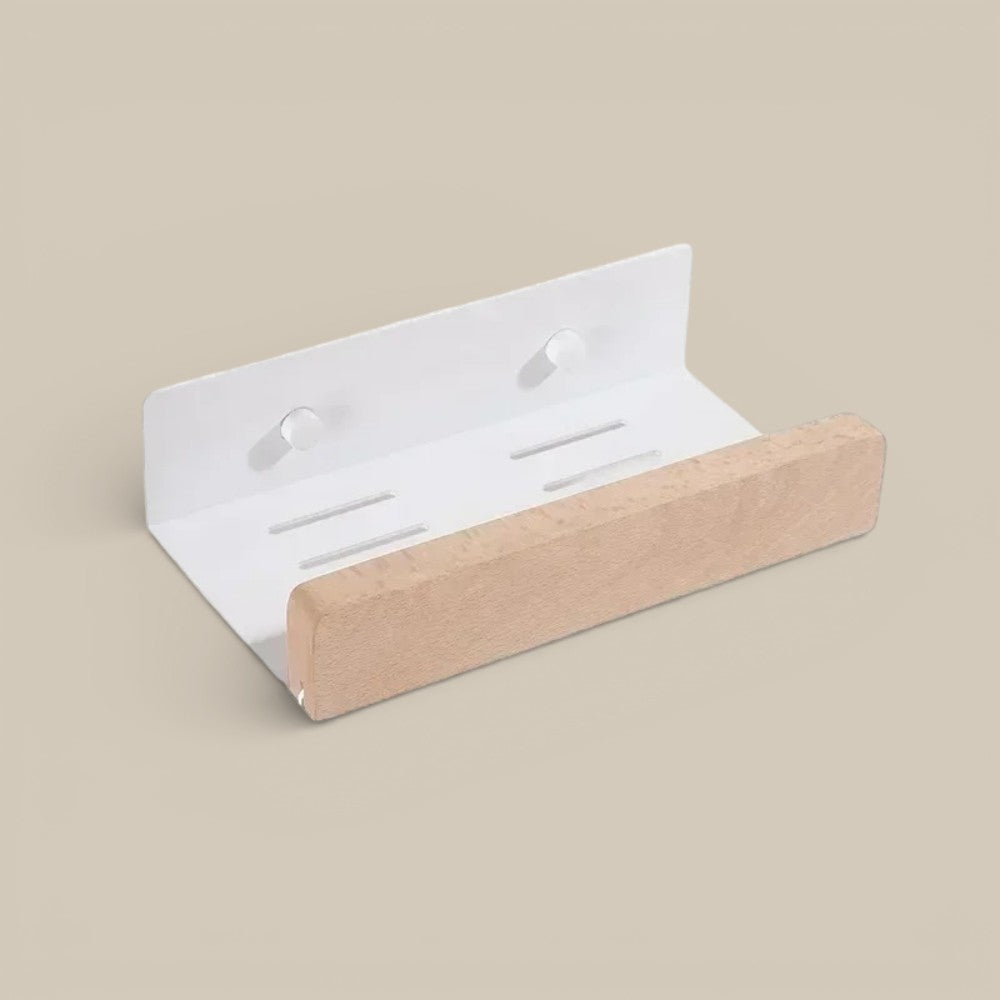 Étagère Murale De Salle De Bain À Rebords En Bois