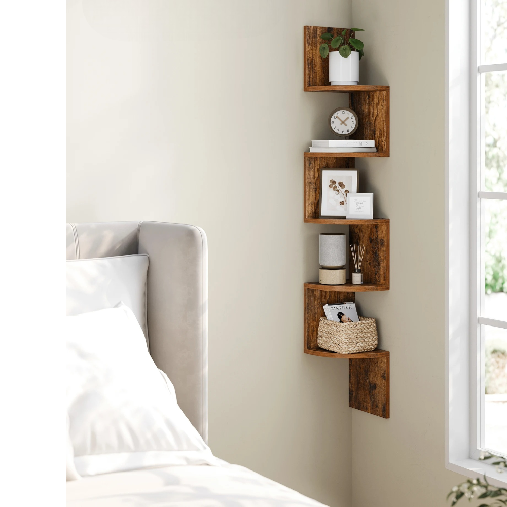 Étagères Murales D'Angle À 5 Étages