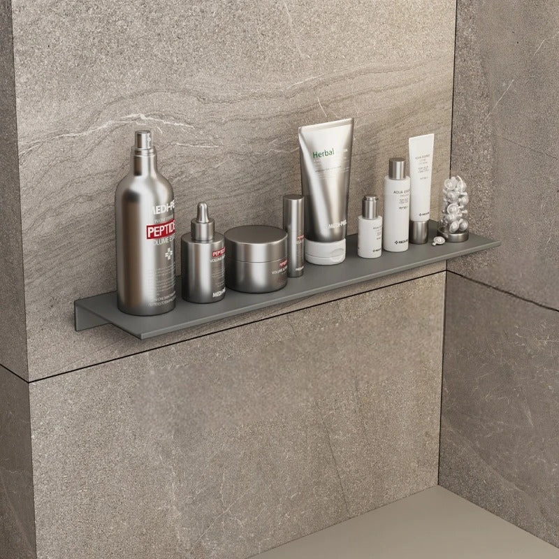 Étagère Murale Métallique De Salle De Bain À Fixations Invisibles Pour Accessoires