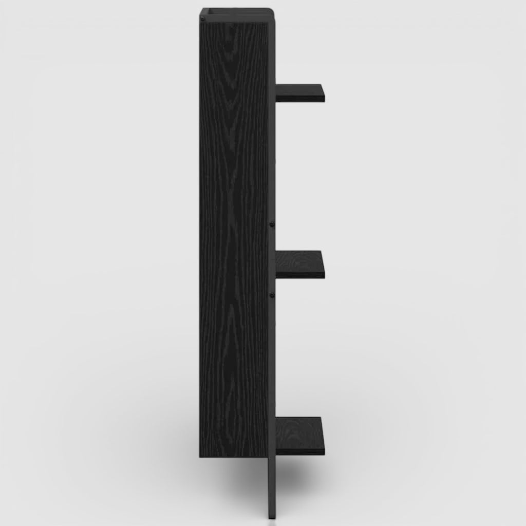 Étagère Murale En Bois Naturel Et Métallique À 3 Étages À Fixations Invisibles