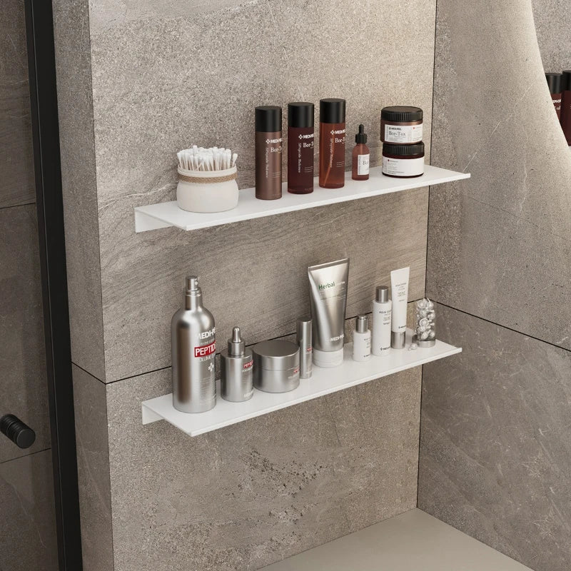 Étagère Murale Métallique De Salle De Bain À Fixations Invisibles Pour Accessoires