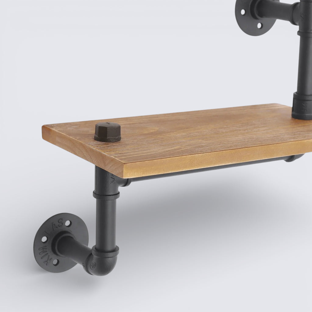 Étagère Murale Industrielle Vintage En Bois