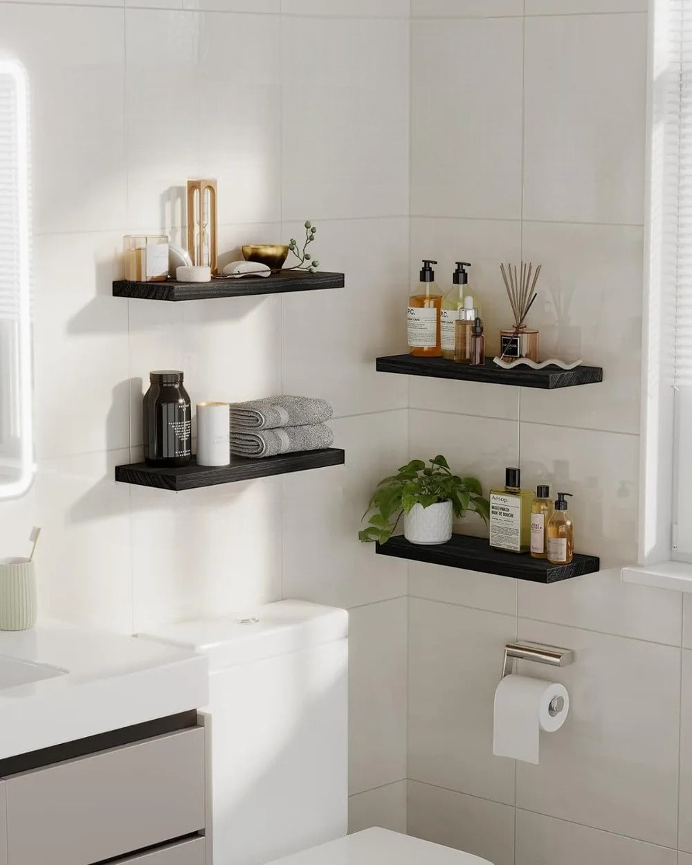 Étagère Murale À Fixations Invisibles En Bois