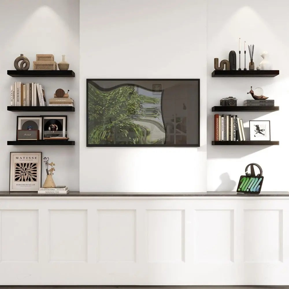 Étagère Murale À Fixations Invisibles En Bois